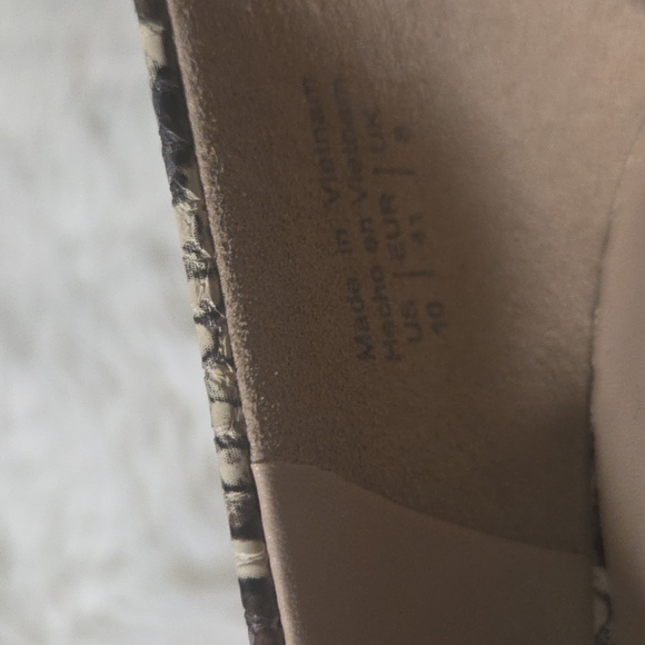 Aldo Snake Print Heels - Black and Cream Size 10 - Picture 6 of 6